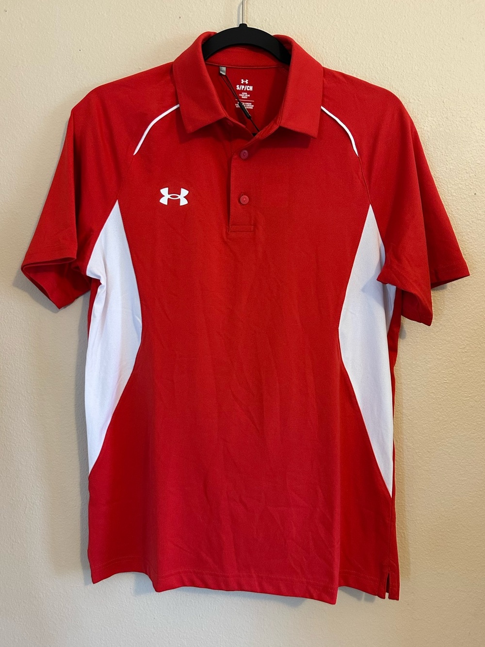 Under Armour Men’s Red Polo Performance Shirt
